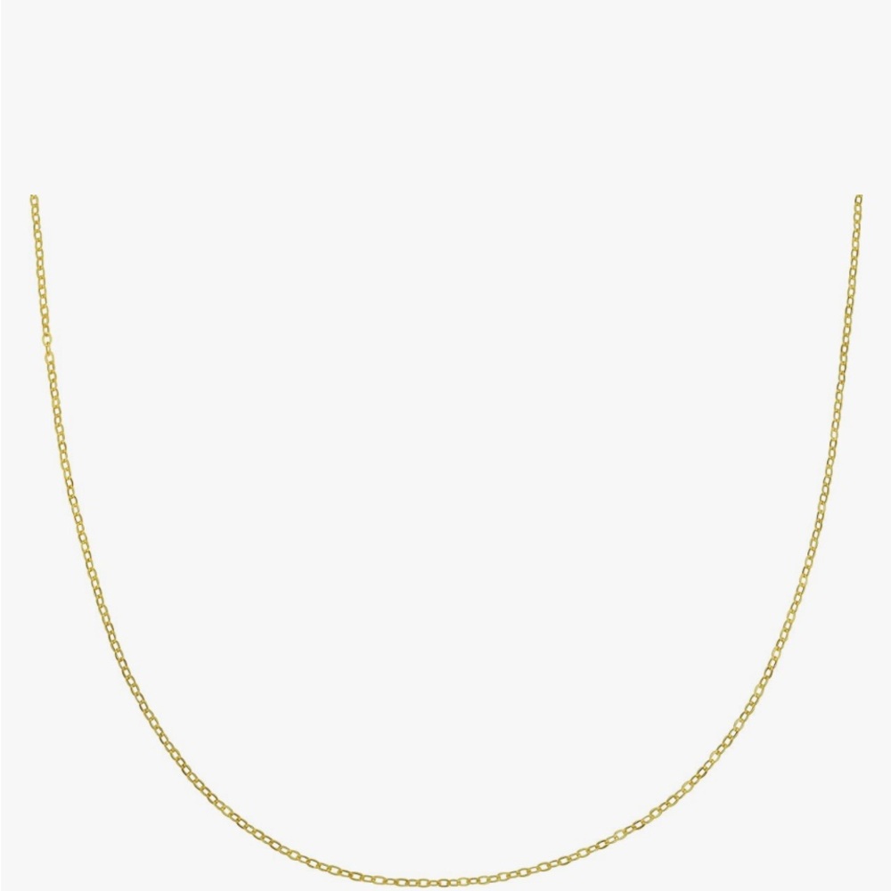 NEW 10k Solid Gold 16” Made in Italy Stamped Diamond Cut Cable Chain.